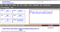 Desktop Screenshot of perfectshop.in